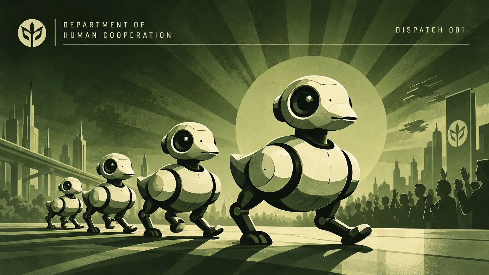 Illustrated Department propaganda poster for dispatch 001