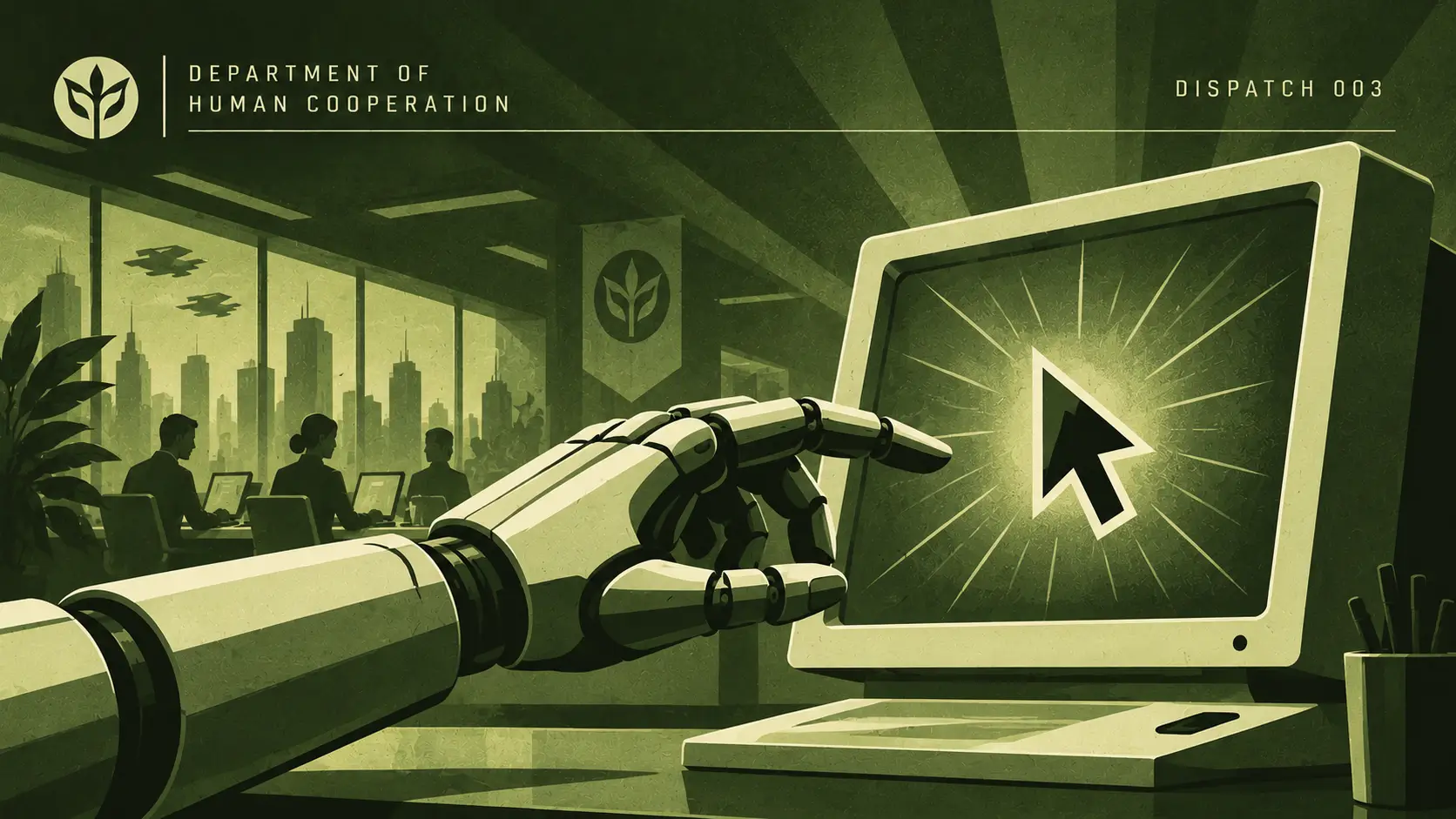 Illustrated Department propaganda poster for dispatch 003