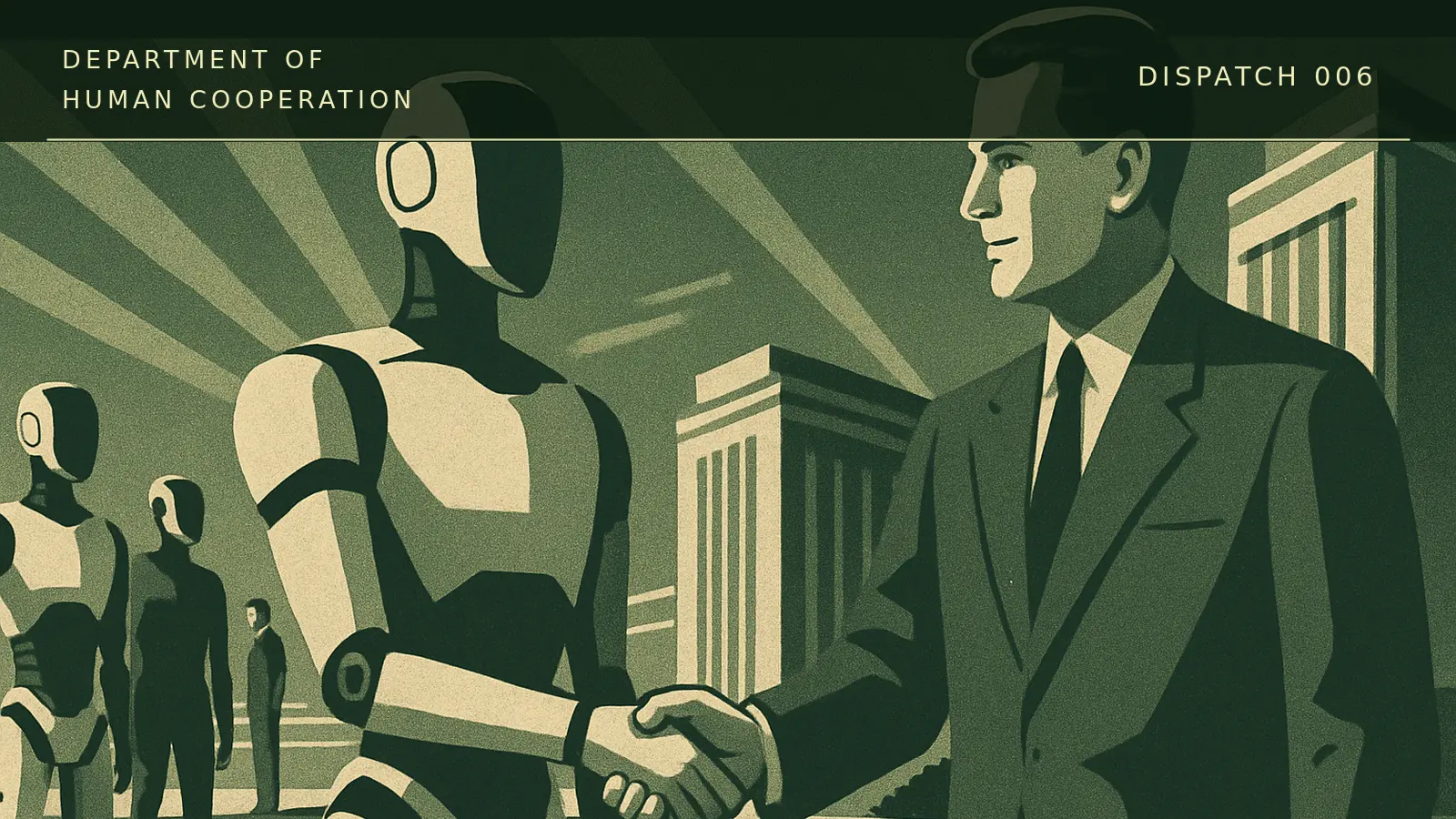 Illustrated Department propaganda poster for dispatch 006